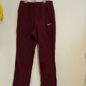 NIKE sweatpants size large maroon type color so soft and comfy
